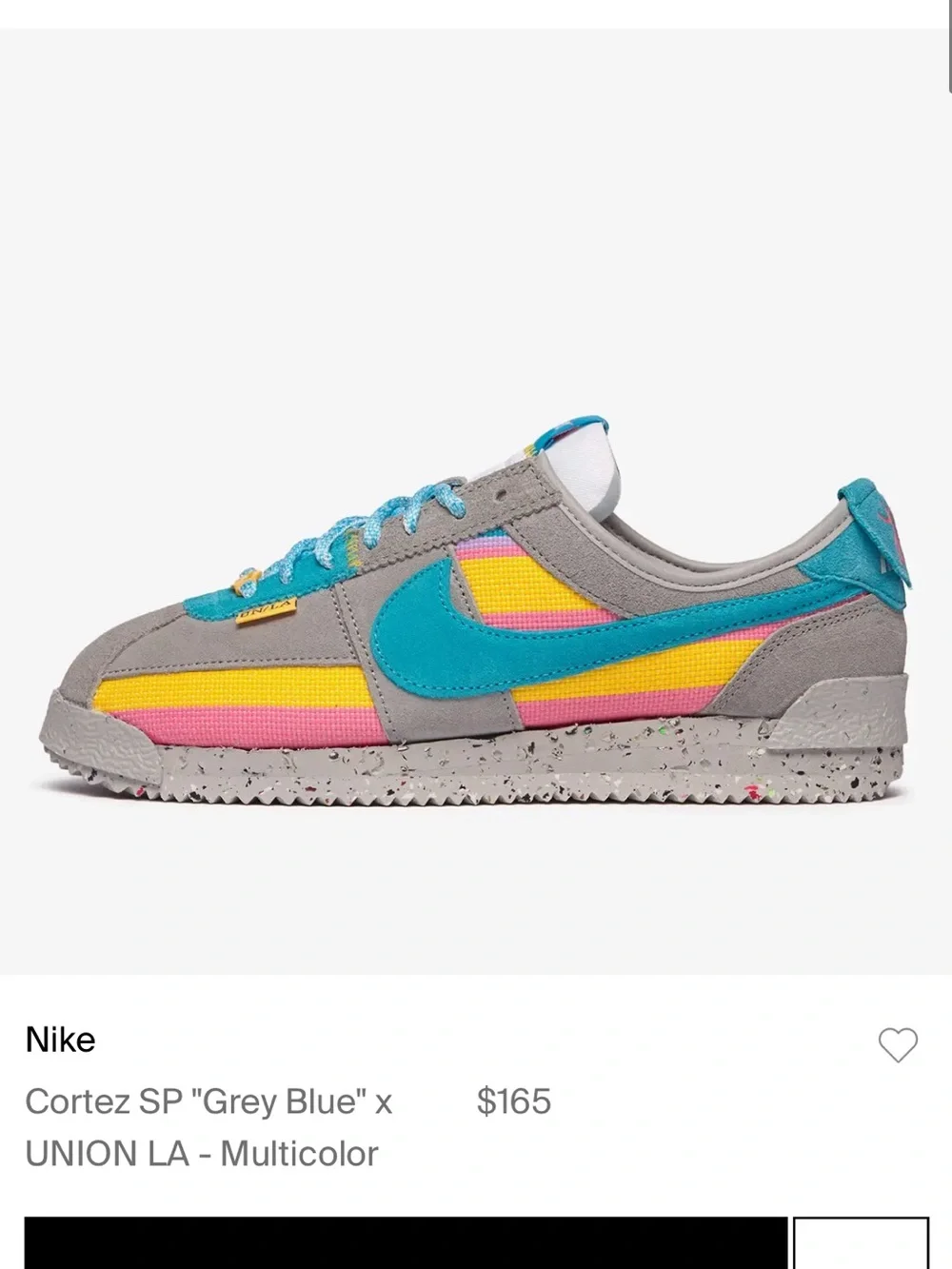 RARE UNION LA x Nike Cortez SP Teal Gray Women's Runner Sneakers